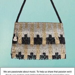 Taylor Swift Fearless Beaded Black and Gold Purse